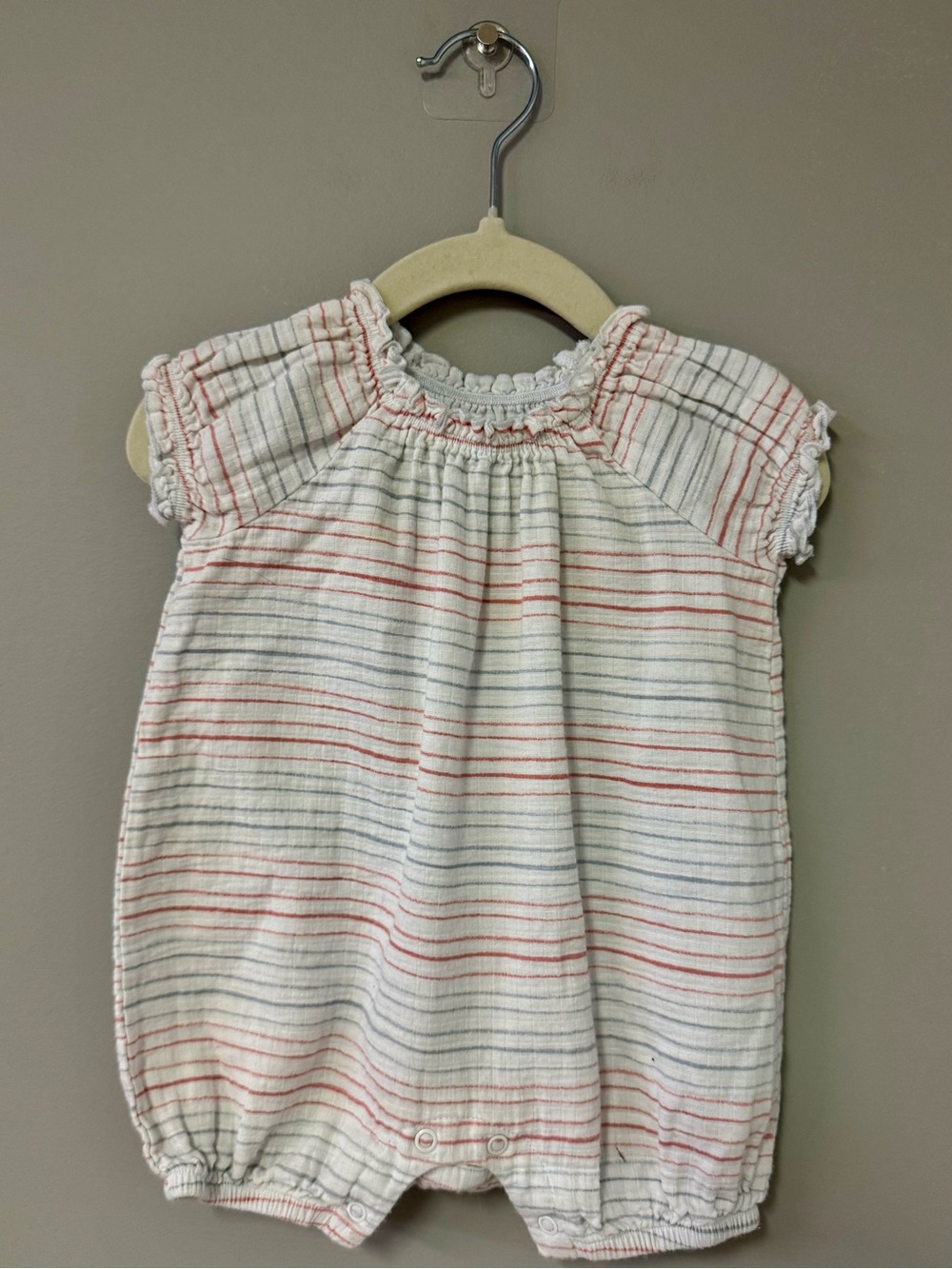 aden + anais White and Blue Baby One-Piece